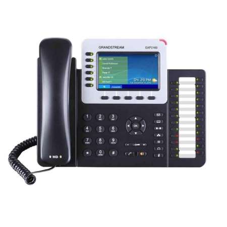 Máy điện thoại IP để bàn Grandstream GXP2160 6 tài khoản SIP, màn hình màu LCD 4.3inch