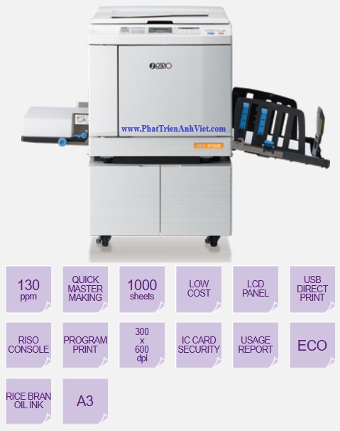 Máy in siêu tốc A3 Riso SF5330EII A máy photocopy siêu tốc Riso SF5330EIIA In 130 tờ/phút