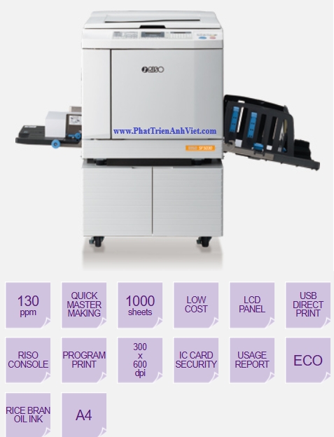 Máy in siêu tốc A4 Riso SF5030EII A máy photocopy siêu tốc Riso SF5030EIIA In 130 tờ/phút