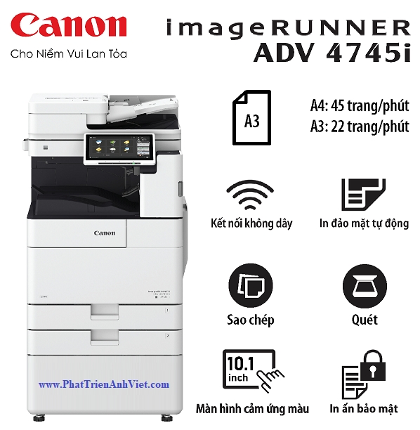 Máy photocopy Canon iR-ADV DX 4745i thuộc dòng imageRUNNER ADVANCE DX 4700i
