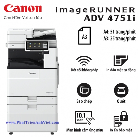 Máy photocopy Canon iR-ADV DX 4751i thuộc dòng imageRUNNER ADVANCE DX 4700i