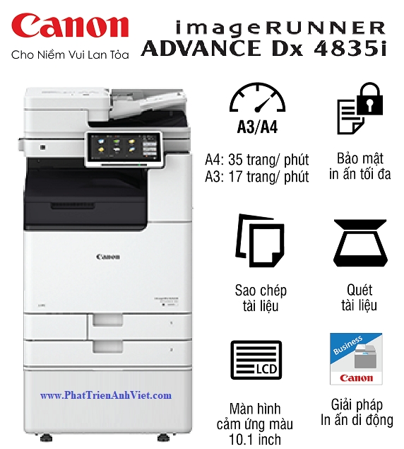 Máy photocopy Canon iR-ADV DX 4835i thuộc dòng imageRUNNER ADVANCE 4800i