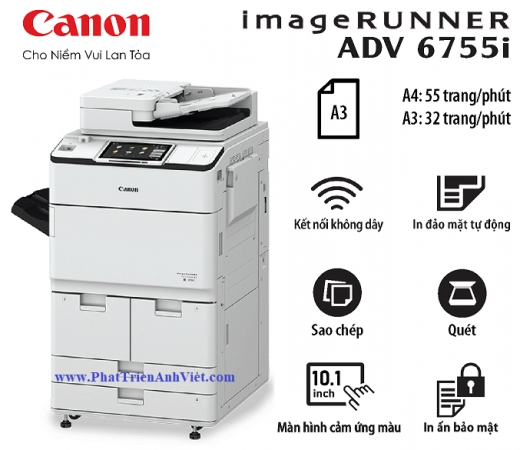 Máy photocopy Canon iR-ADV DX 6755i thuộc dòng imageRUNNER ADVANCE DX 6700i