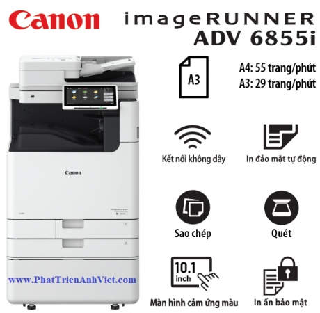 Máy photocopy Canon iR-ADV DX 6855i thuộc dòng imageRUNNER ADVANCE DX 6800i