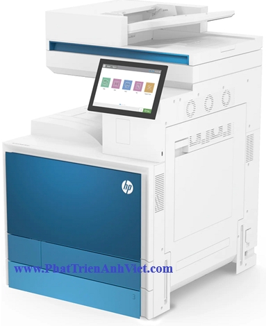 Máy photocopy màu đa chức năng HP LaserJet Managed E877dn 5QK03A Tốc Độ 40-70 Trang Sử dụng mực W9160MC W9161MC W9162MC W9163MC