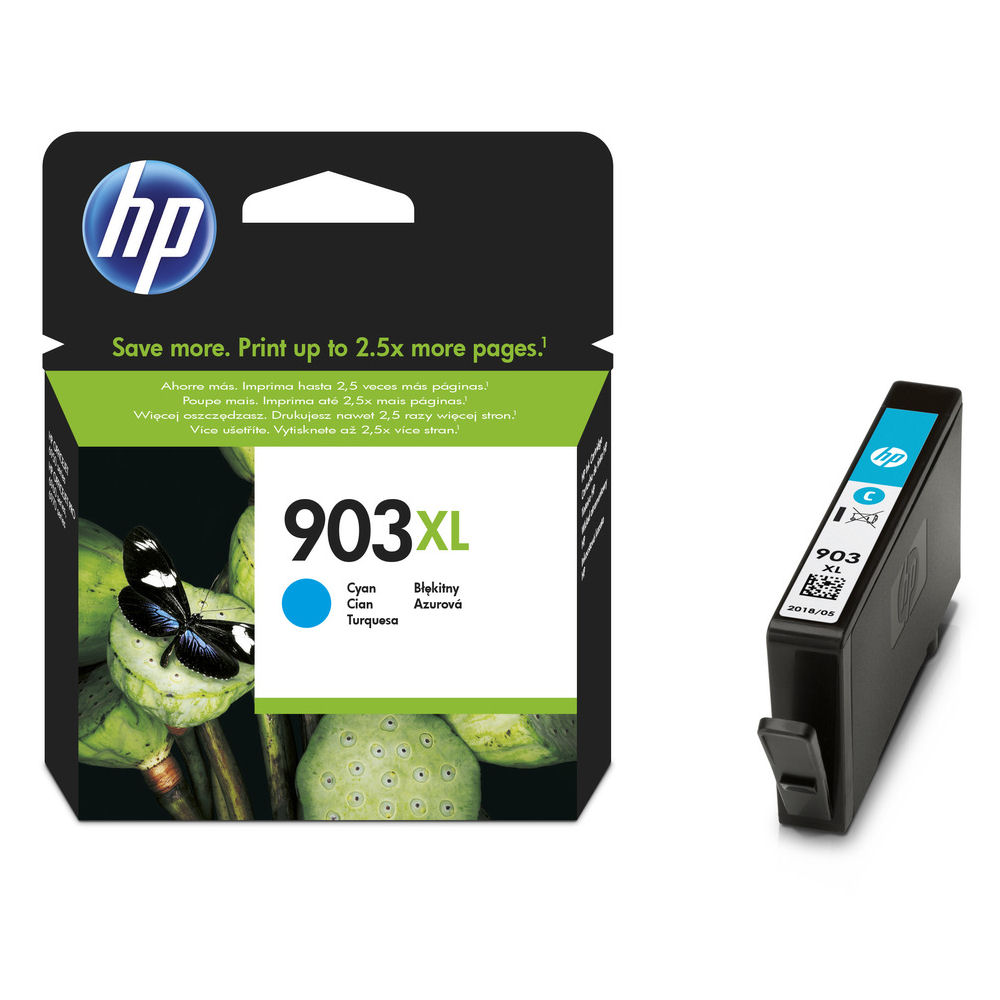 Mực in HP 903XL High Yield Cyan Original Ink Cartridge (T6M03AE)<br>