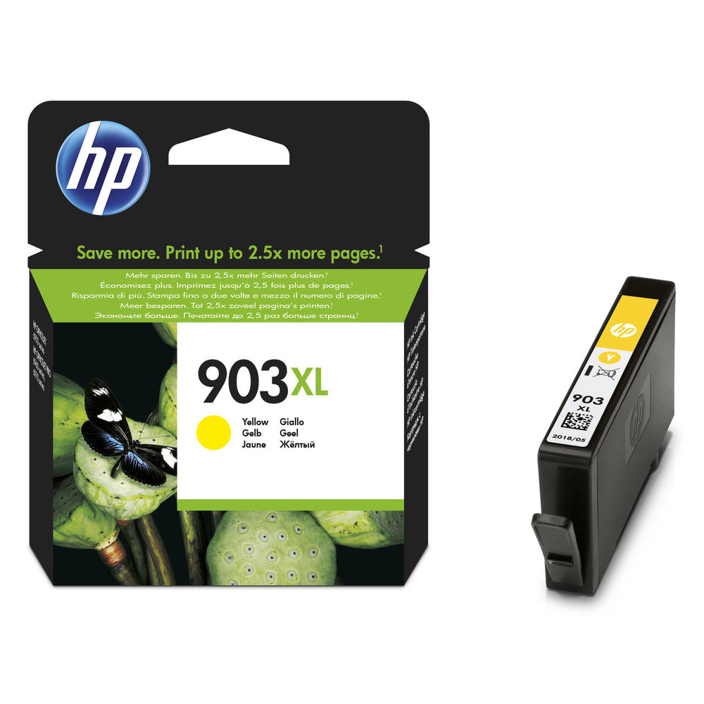 Mực in HP 903XL High Yield Yellow Original Ink Cartridge (T6M11AE)<br>