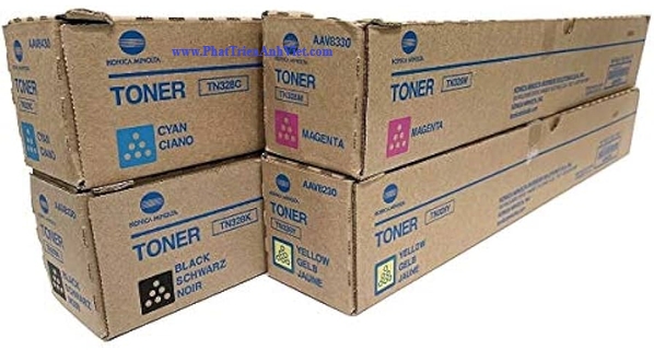 Mực Konica Minolta TN328K AAV8190 TN328Y AAV8290 TN328M AAV8390 TN328C AAV8490 Cho Máy Bizhub C250i C300i C360i