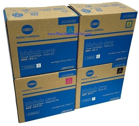 Mực Konica Minolta TNP51K A0X5195 TNP51Y A0X5295 TNP51M A0X5395 TNP51C A0X5495 Cho Máy Bizhub C3110