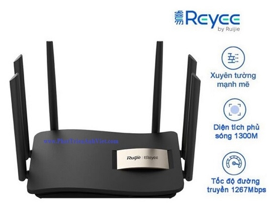Router Wi-Fi 5 RG-EW1200G PRO – 1267Mbps, 6 Ăng-ten 6dBi, Mesh 5 Thiết Bị