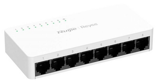 Switch Ruijie RG-ES08G-L 8 Cổng Gigabit Không Quản Lý – Nhỏ Gọn, Tiết Kiệm Điện